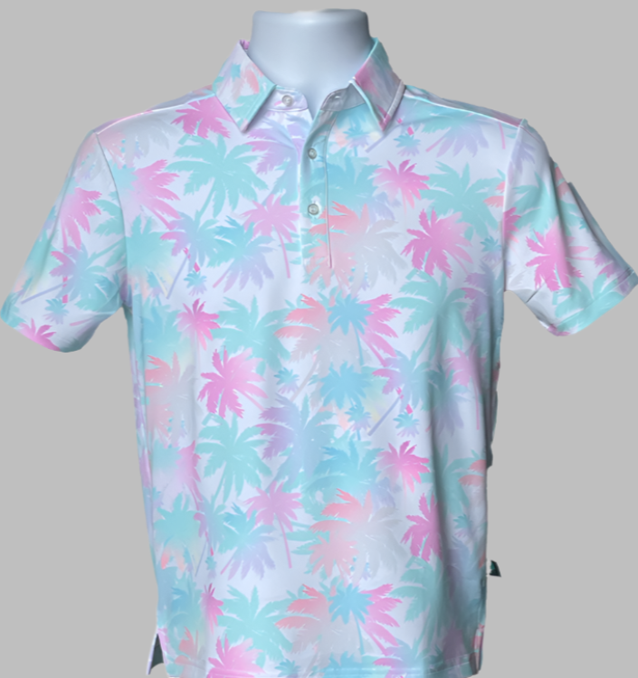 Poolside Palms Mens Polo