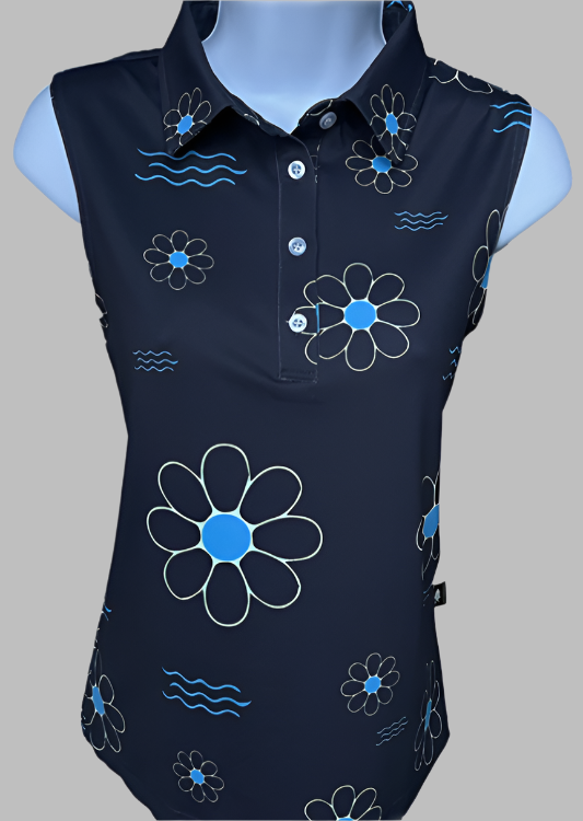 Shady Daisy Ladies Sleeveless Polo