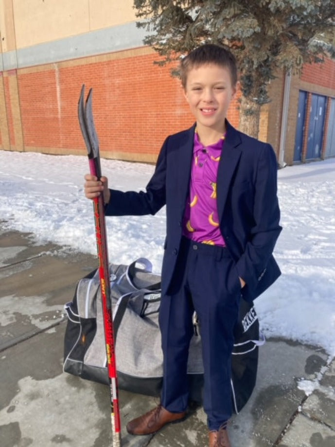 Gone Bananas Youth/Teen Polo - Electric Purple