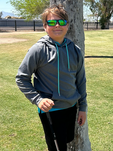 Electric Flamingo Youth/Teen Golf Hoodie