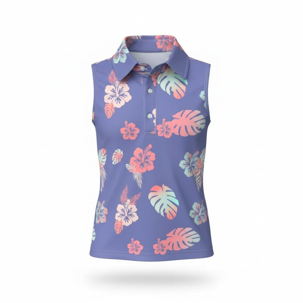 Aloha Vibes Ladies Sleeveless Polo