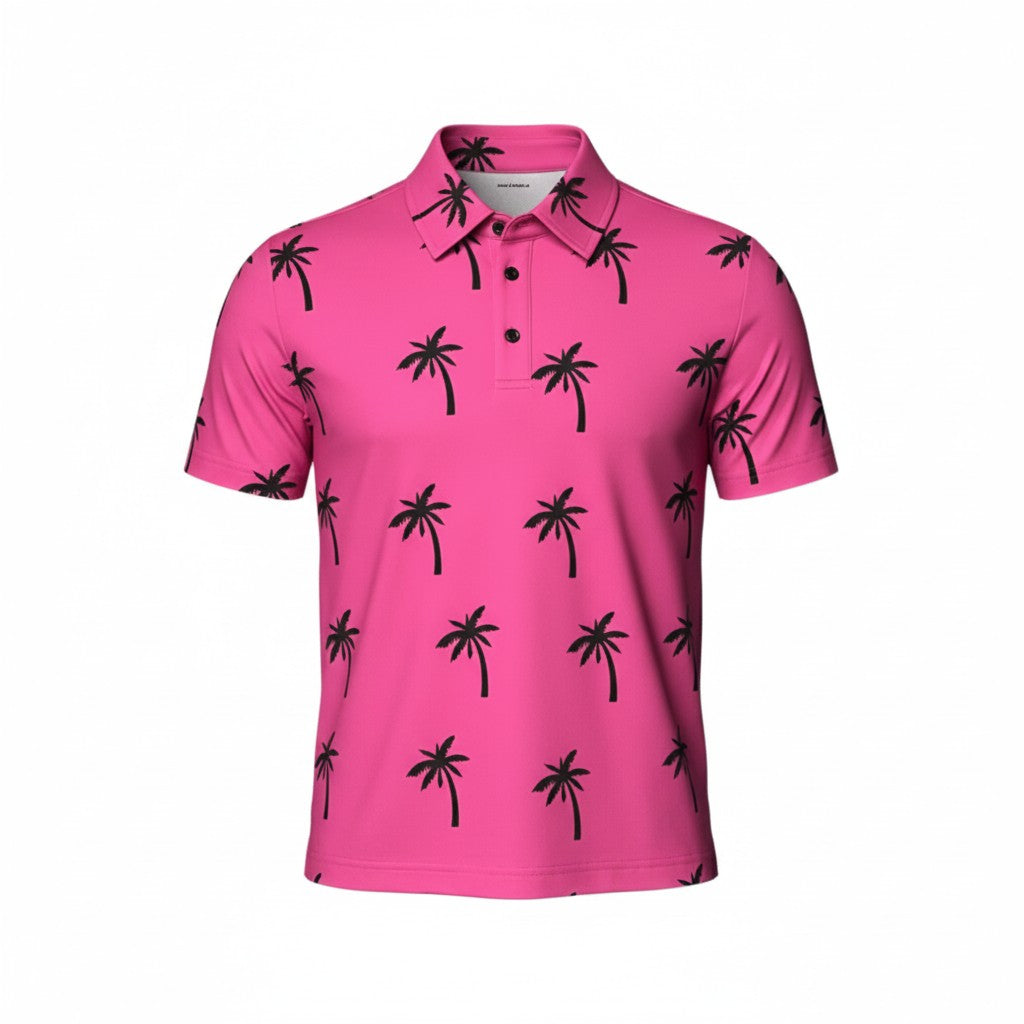 Easy Par Night Palms Mens Polo