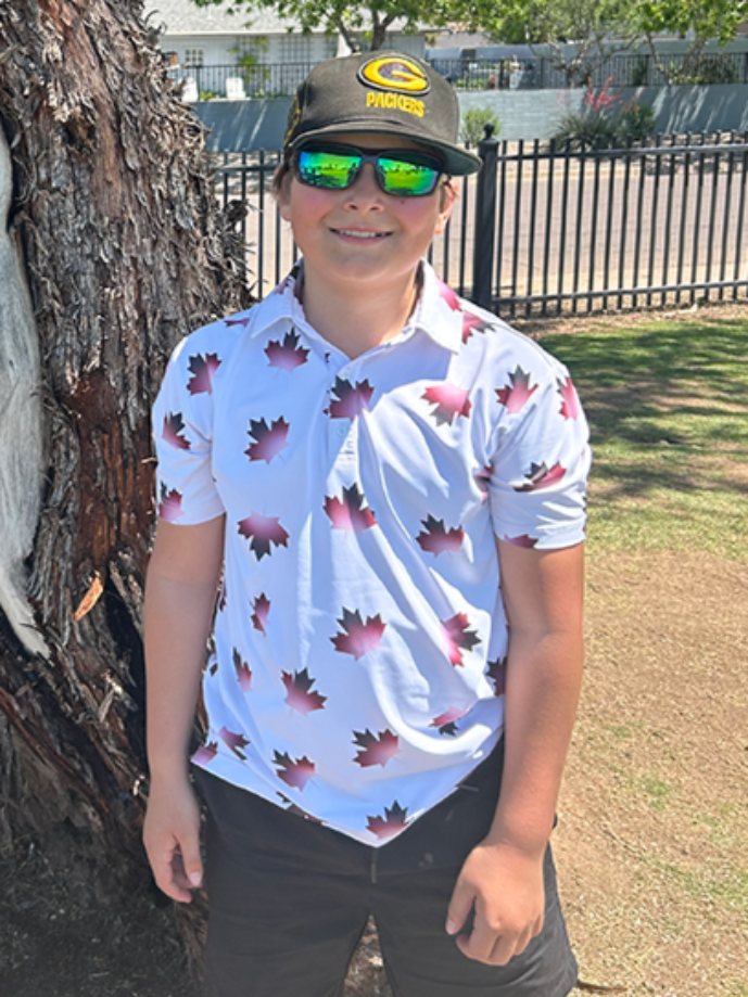 O' Canada Youth/Teen Polo - White