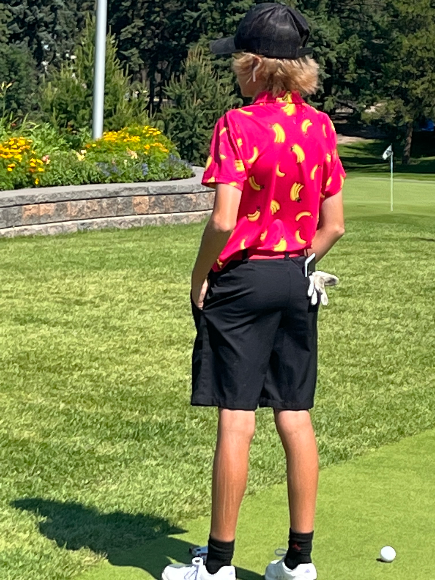 Gone Bananas Youth/Teen Polo - Pink Glo