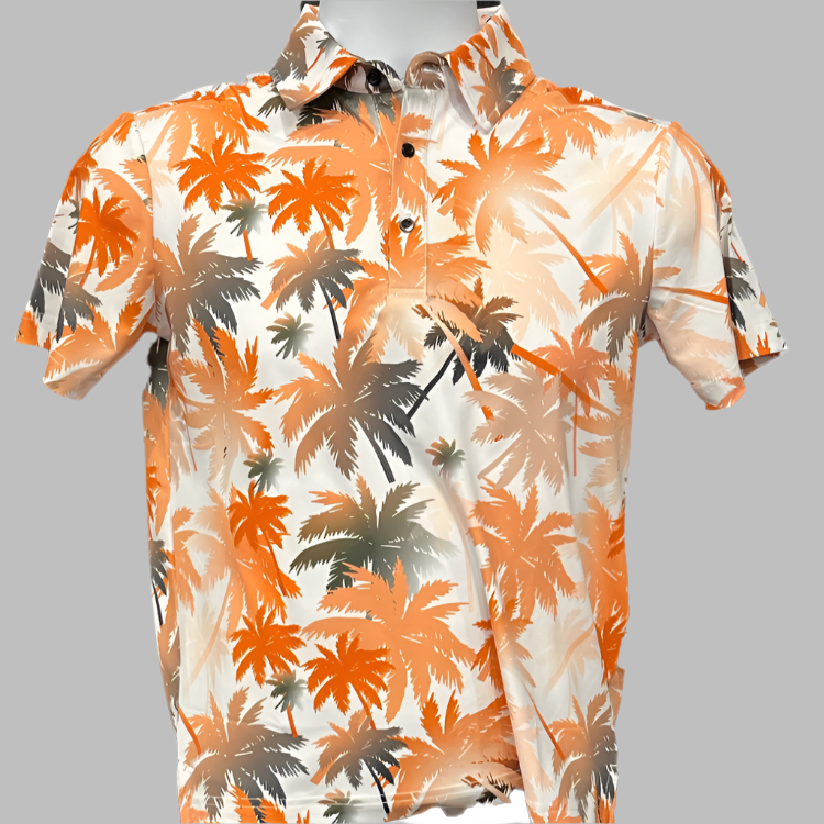 Tropical Sunset Mens Polo