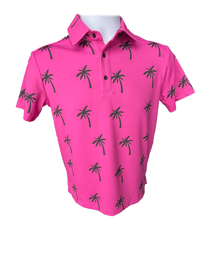 Easy Par Night Palms Mens Polo