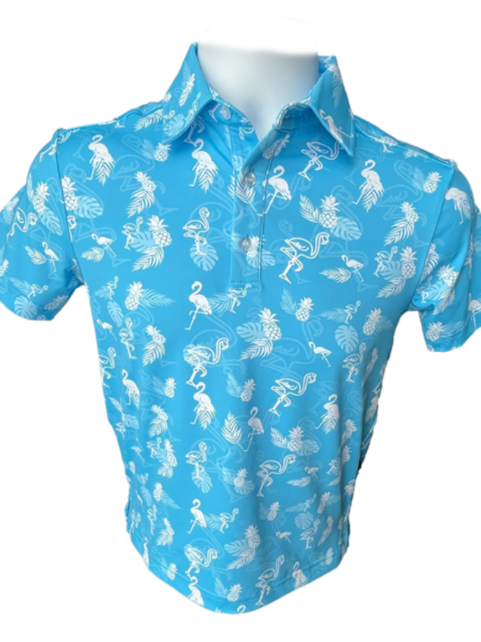 Fiji Flamingo Mens Polo