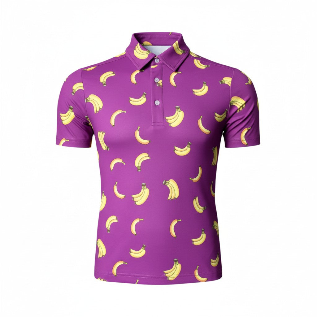 Gone Bananas Youth/Teen Polo - Electric Purple