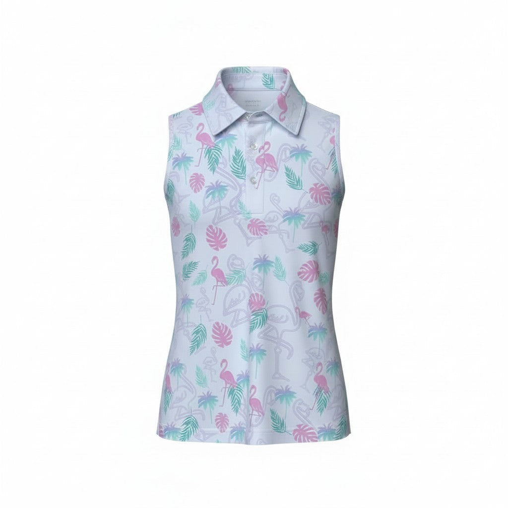 Electric Poolside Ladies Sleeveless Polo