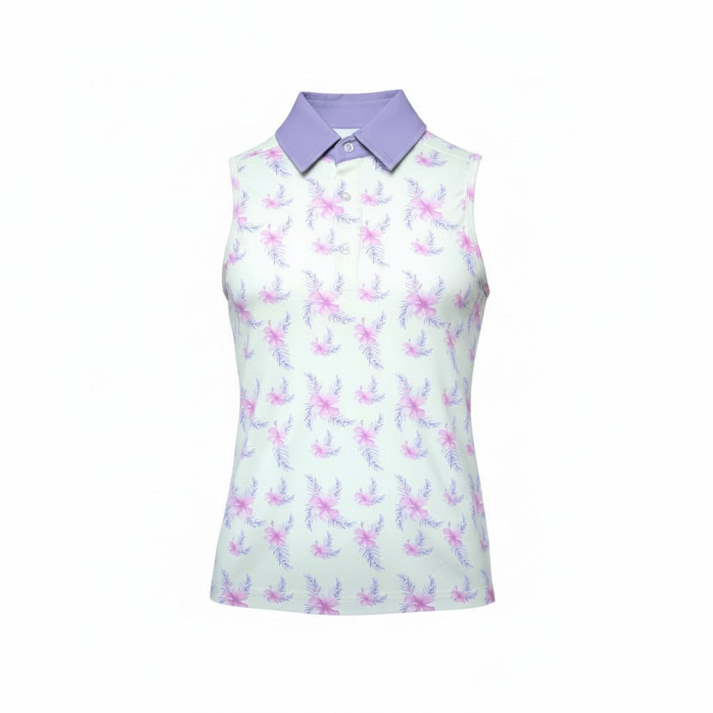 Hawaii Sunrise Ladies Sleeveless Polo