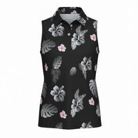 Aloha Midnight Ladies Sleeveless Polo